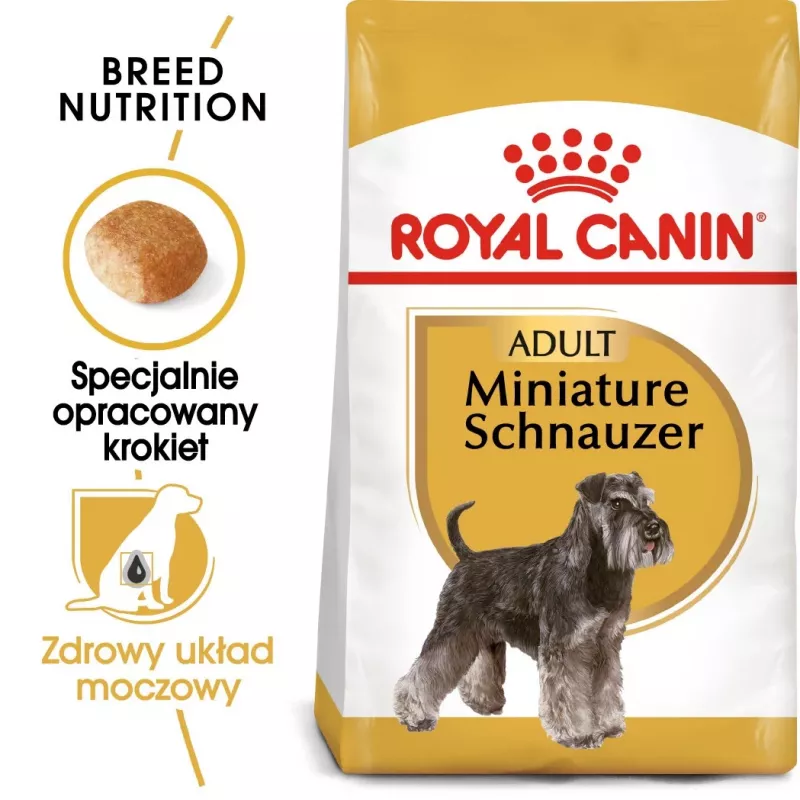 Dry Dog Food Royal Canin Miniature Schnauzer Adult, Poultry, 3 kg, for Small Breeds