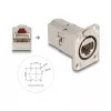 DeLOCK 67062 D-Type RJ45 Cat.6A STP built-in coupler, metal