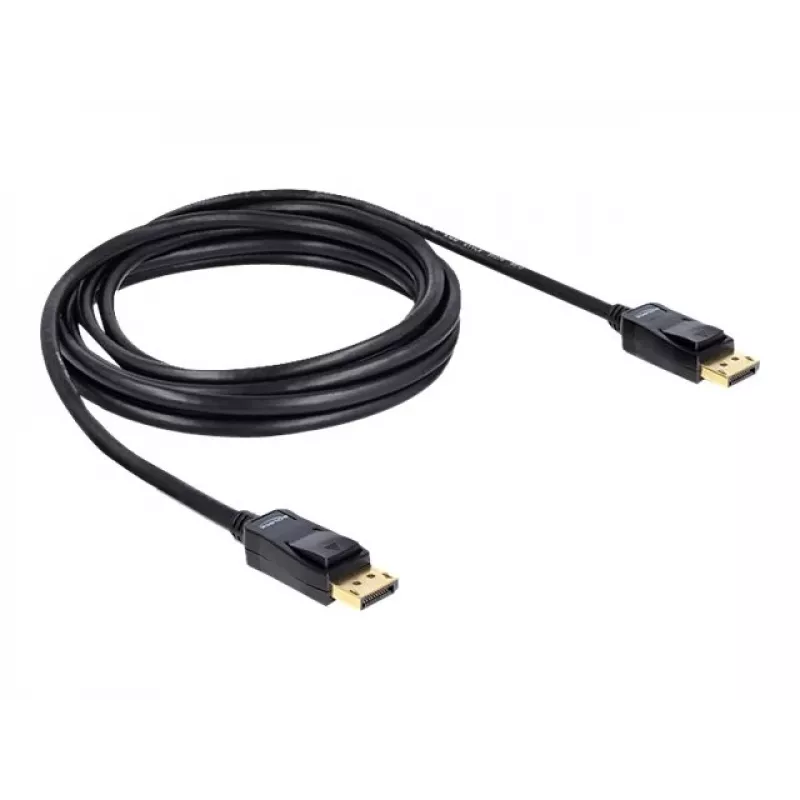 DisplayPort Cable DeLOCK 82424 3m Male-Male Gold Black