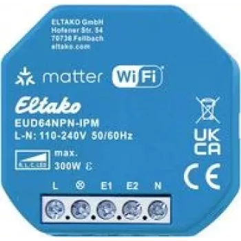 Wireless dimmer module Eltako EUD64NPN-IPM 300W 230V for LED and incandescent lighting