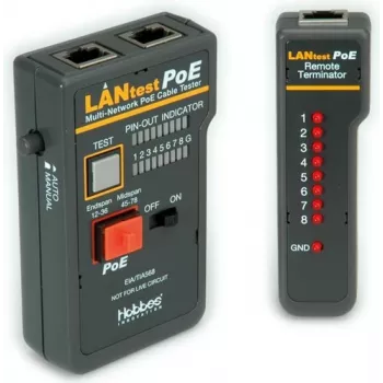 HOBBES 13.01.3371 Network Cable-Tester PoE-Tester Black (13.01.3371)