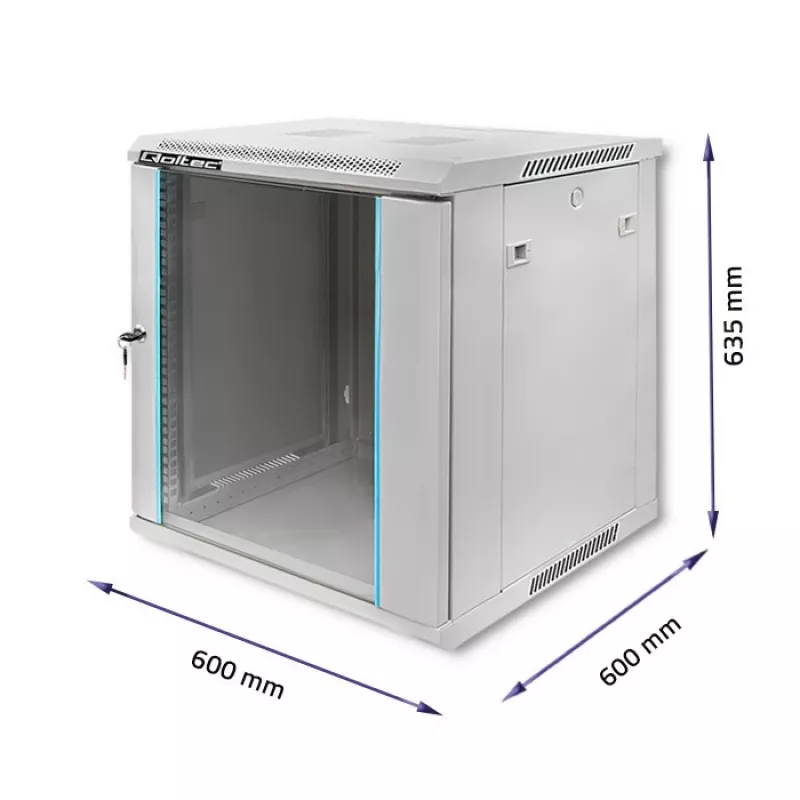 Qoltec 54487 RACK cabinet 19 | 12U | 600 x 635 x 600