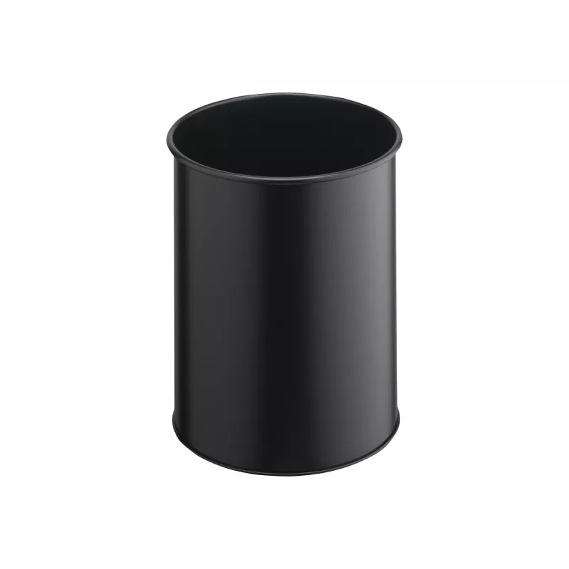 Waste Container Round Polyester Steel Black Durable 330101