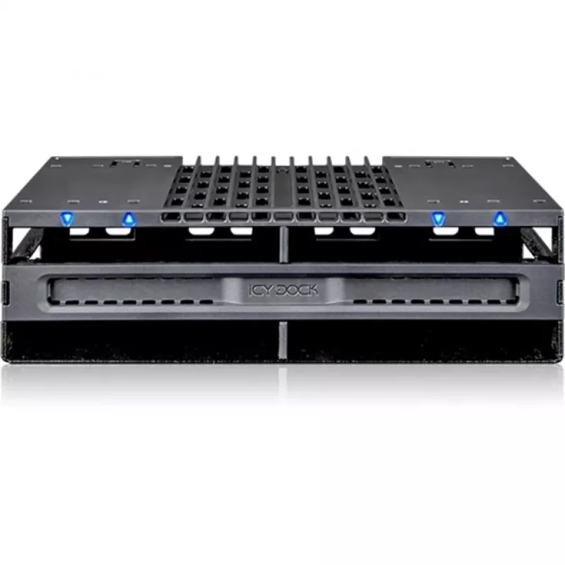 ICY DOCK - MB024SP-B - flexiDOCK Trägerloser 4x 2,5 SAS/SATA SSD/HDD Wechselrahmen für den 5,25 Schacht