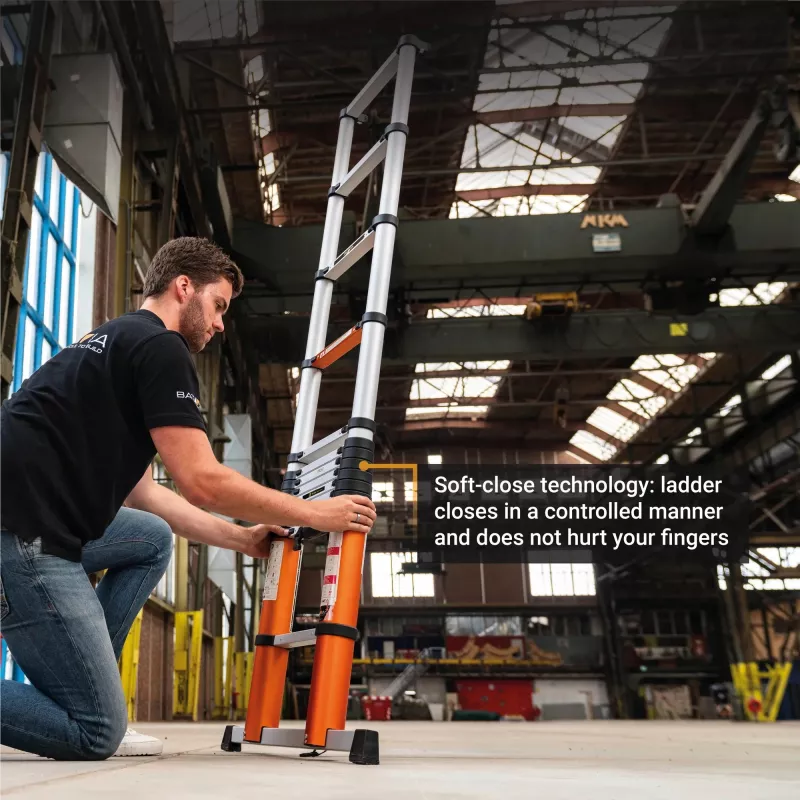 Telescopic ladder Batavia B.V. Giraffe AIR 3.81 m, compact extendable aluminium ladder