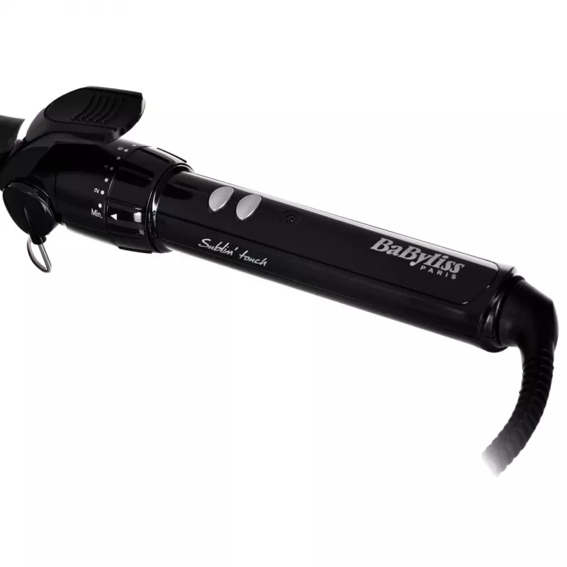 Curling iron BABYLISS Pro 180 19mm — 19 mm barrel, 150–180°C, 10 heating levels, swivel cord, pink/black