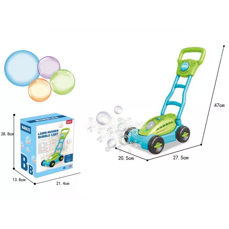Soap bubble mower light b/o, blue