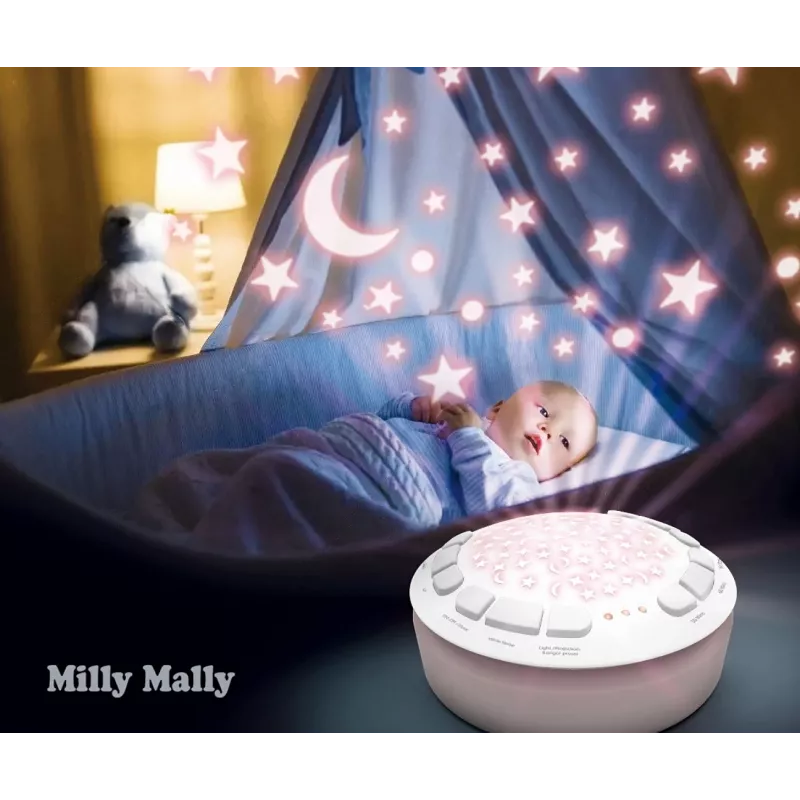 Plush projector toy Milly Mally Bear 5656 with soft light for nursery