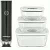 Hand-held vacuum sealer Rommelsbacher VAC 253/S, battery operated, anthracite, with 3 glass containers