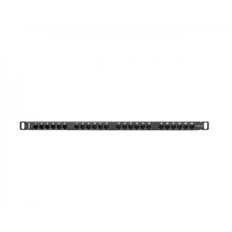Lanberg PPU5-0024-B 24-Port Cat5e UTP 0.5U 19 inch Rackmount Patch Panel, Black