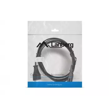 Lanberg CA-C7CA-10CC-0018-BK power cable Black 1.8 m C7 coupler CEE7/16
