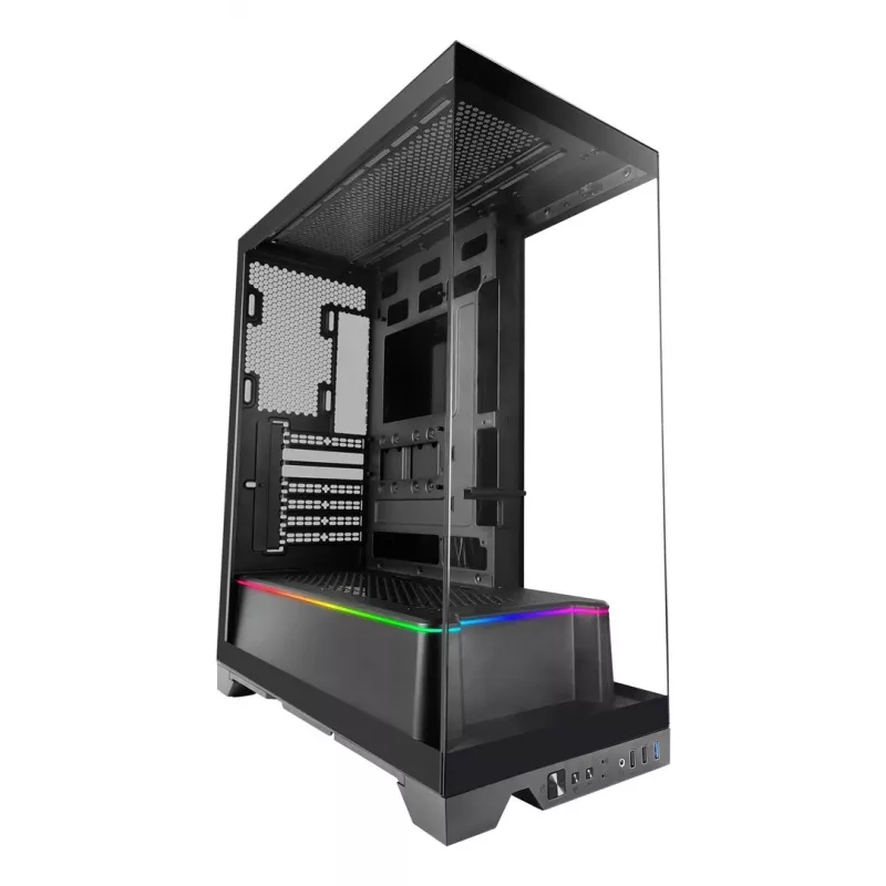 TACENS Mars Gaming MCPRISMA Midi Tower PC case, Black, tempered glass, supports ATX/Micro-ATX/Mini-ITX, 2x3.5 inch + 2x2.5 inch bays