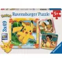 Jigsaw puzzle Ravensburger Pikachu, Charizard and Eevee — 147 pieces, for ages 5+, 210×? mm