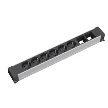 Power Extension 6 AC Outlet Bachmann 909.009 Black Silver