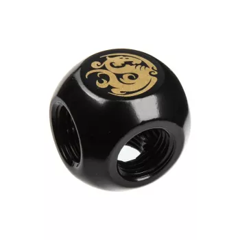 Bitspower Q-Adapter 5x IG 1/4 matt black - multi-port G1/4 fitting adapter