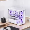 Jonsbo D300 Midi-Tower, 270 degrees, Tempered Glass - white