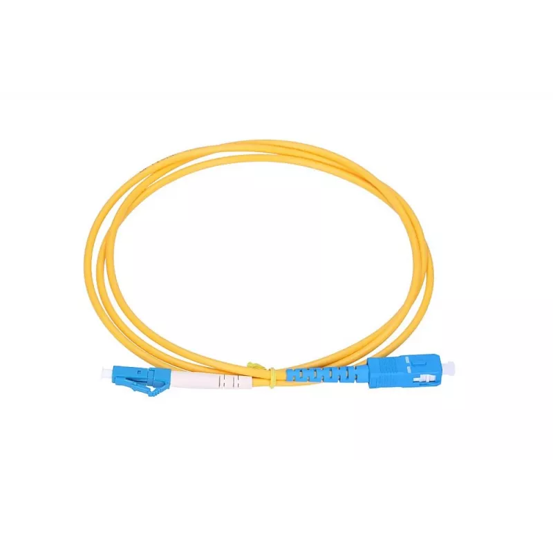 Extralink fibre patchcord LC/UPC to SC/UPC, single‑mode G.652D, simplex, 3 mm jacket, 2 m