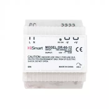 Power Supply 12V, 4.5A, 60W, DIN Rail