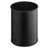 Waste Container Round Polyester Steel Black Durable 330101