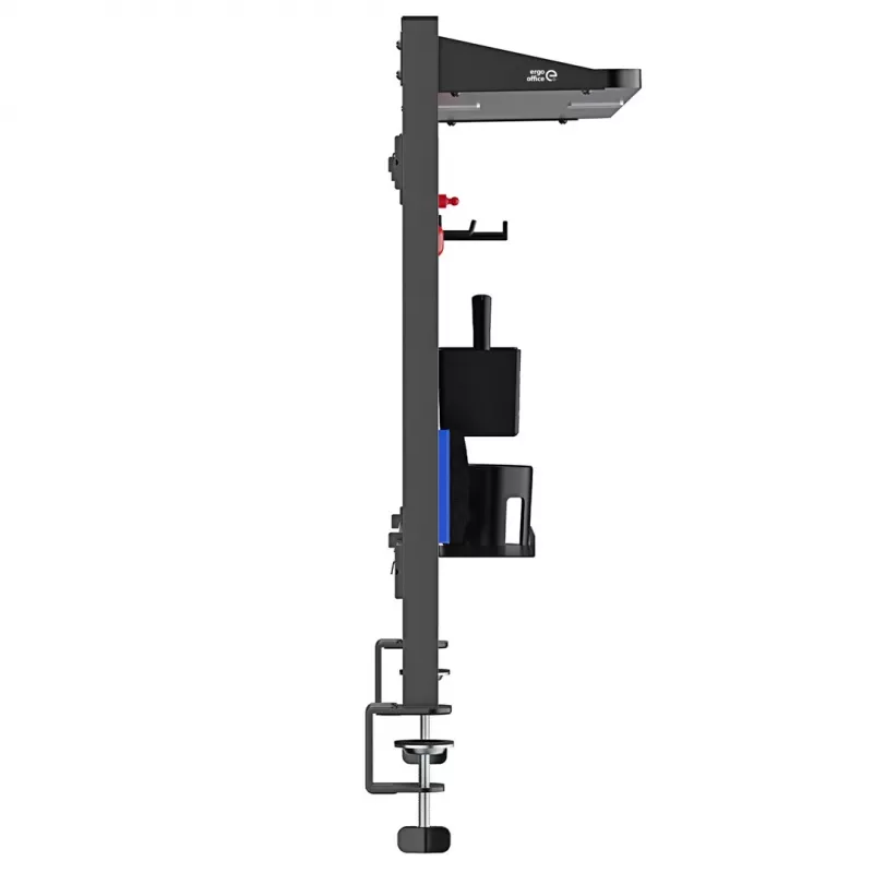 Ergo Office desk divider / organizer, max load 10kg, white board, width 1116mm, black, ER-301 B