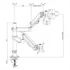 Maclean 2 monitor mount, gas spring, 17-32, 2-10kg, black, MC-136