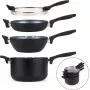 Cookware set Russell Hobbs RH01840EU7 — 4-piece stackable metallic marble