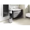 Trash Can Durable NO TOUCH 6L Rectangular Stainless Steel Silver Black