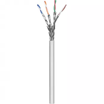 Network cable GOOBAY 96093 Cat6 S/FTP (S-STP) grey 50 m
