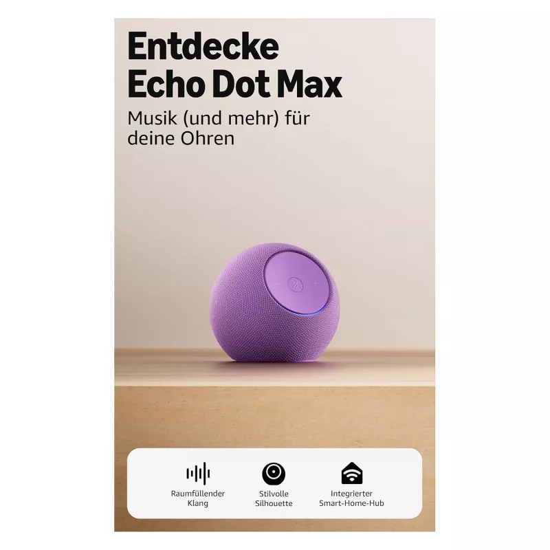 Amazon Echo Dot Max 2025 release - Amethyst - Bluetooth (B0DKLDMHYB)