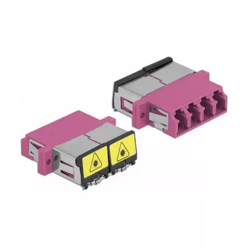 Optical Fiber Coupler DeLOCK 86906 LC Quad female to LC Quad female Multi-mode violet