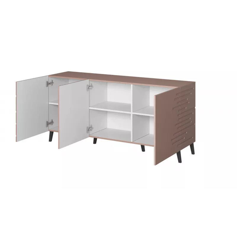 Chest of drawers cama meble Cama Nova 155×40×72 cm, pink matte, MDF frame