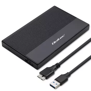 Enclosure for 2.5 inch SATA SSD/HDD QOLTEC 52277 USB 3.0