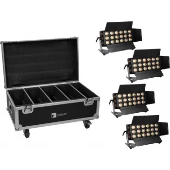 LED wash light EUROLITE CLS-18 QCL RGB/WW 18×7W with flightcase