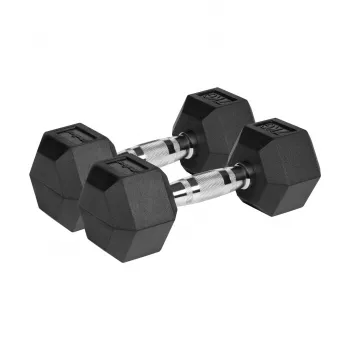Dumbbells Rebel Active RBA-2325 rubber-coated pair 2 x 7 kg