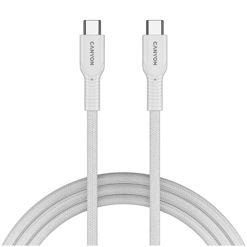 CANYON cable OnWire 60CL C-C 60W COLOR Braided 1m White