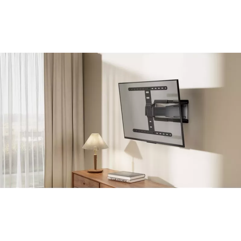 Full-motion TV wall mount GEMBIRD WM-90ST-02 for 43–90 inch screens, articulating bracket, VESA 100x200–600x400, 50 kg capacity
