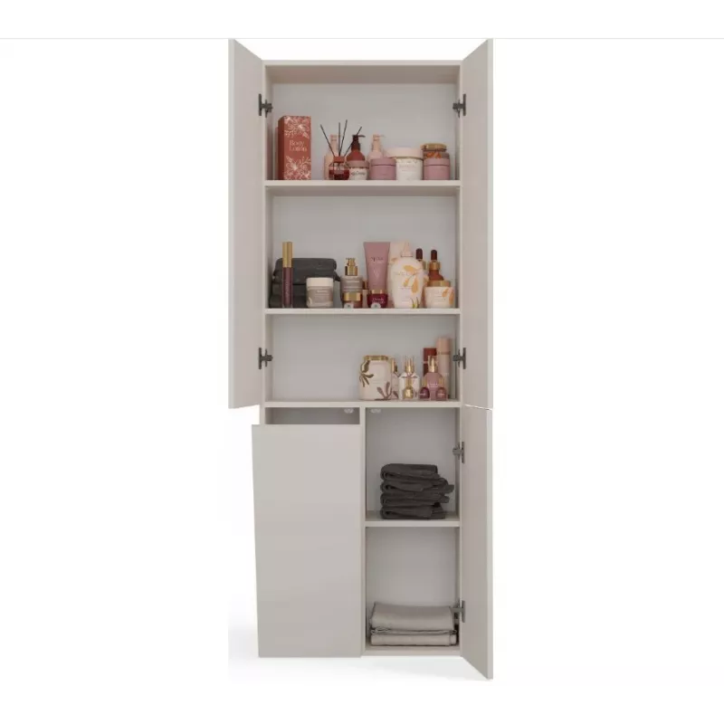 Bathroom Cabinet Nel DD 1K Basket Casmere Colour Long Doors