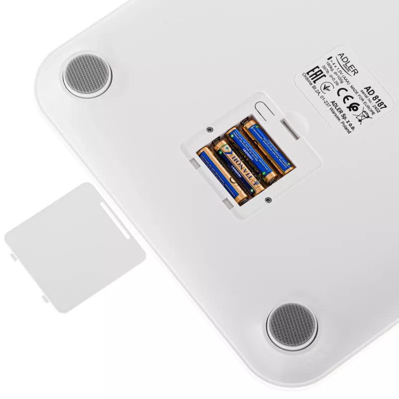 Bathroom scale Adler AD 8187 — max weight 180 kg, accuracy 100 g, BMI measurement, white