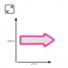 Neon lights arrow wall lamp MANTA SNL107PK – pink decorative LED arrow sign