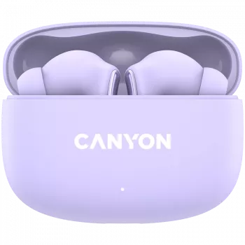 Canyon TWS-9 CNS-TWS9P Headphones – True Wireless – Bluetooth 5.4 – In-Ear – 6h + 30h Laufzeit – USB-C Ladecase – Touch-Steuerung – lilac