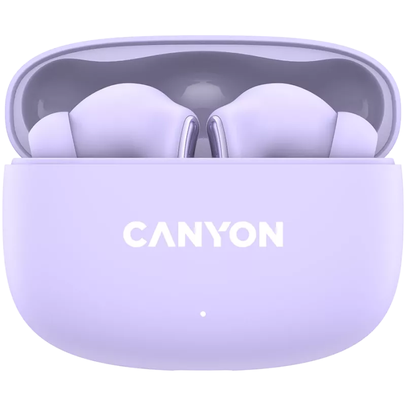Canyon TWS-9 CNS-TWS9P Headphones – True Wireless – Bluetooth 5.4 – In-Ear – 6h + 30h Laufzeit – USB-C Ladecase – Touch-Steuerung – lilac
