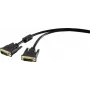 DVI cable Renkforce 1404065, 1.80 m, black, 24+1 pin