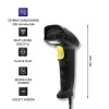 Qoltec 1D Laser Barcode Reader | USB | Black