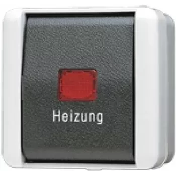 Jung 806 HW Electrical Switch 1P Black - White (806HW)