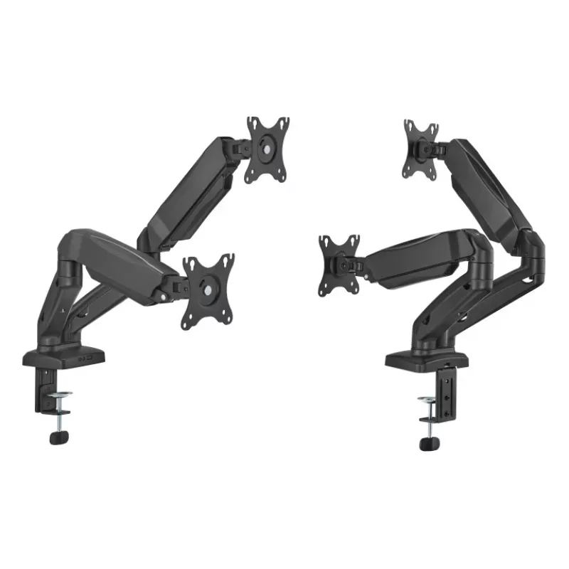 Monitor Arm up up Economical Interactive Counterbalance Dual Monitor Arm Matte Black VESA 75x75/100x100