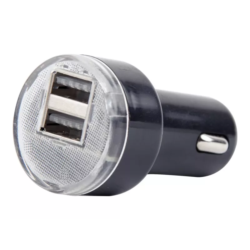 Car charger Gembird EG-U2C2A-CAR-02, 12–24V input, 5V/2.1A output, 2× USB 2.0, black