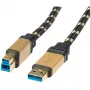 USB 3.0 Cable ROLINE GOLD Type A M - B M 3.0 m