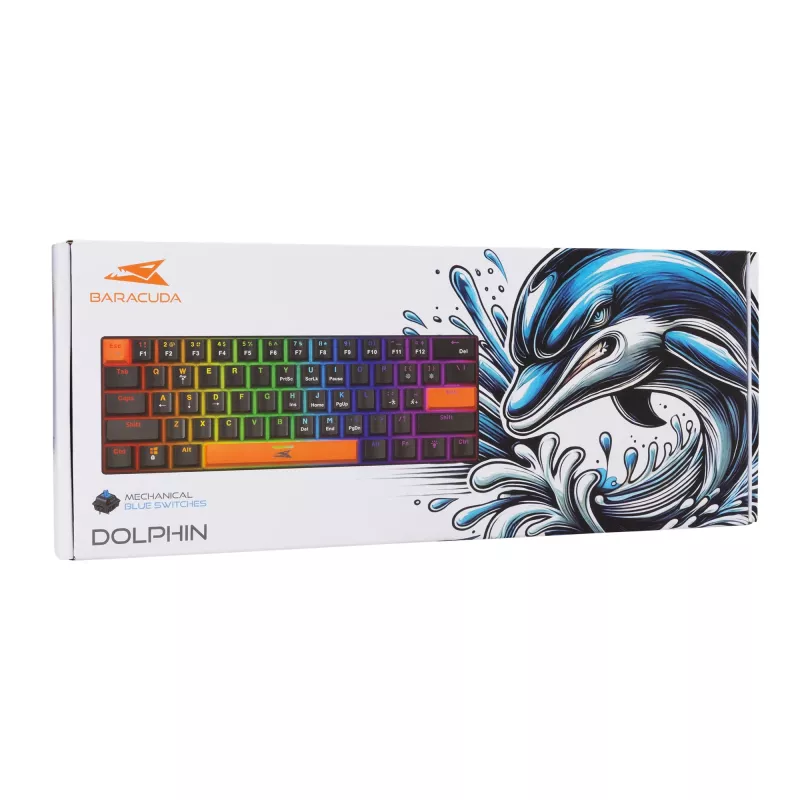 Mechanical keyboard Baracuda Dolphin Black US layout with Blue switches