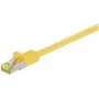 Wentronic GoobayCat.7 Raw Cable Patch Cable, S/FTP (PiMF), Yellow, 0.25 m - LSZH Halogen-Free, Copper, RJ45 Plug (91566)