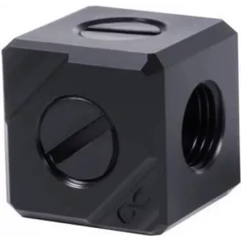 Alphacool Eiszapfen Connection Terminal 5-Fach G1/4 IG - Black Acetal (17556)